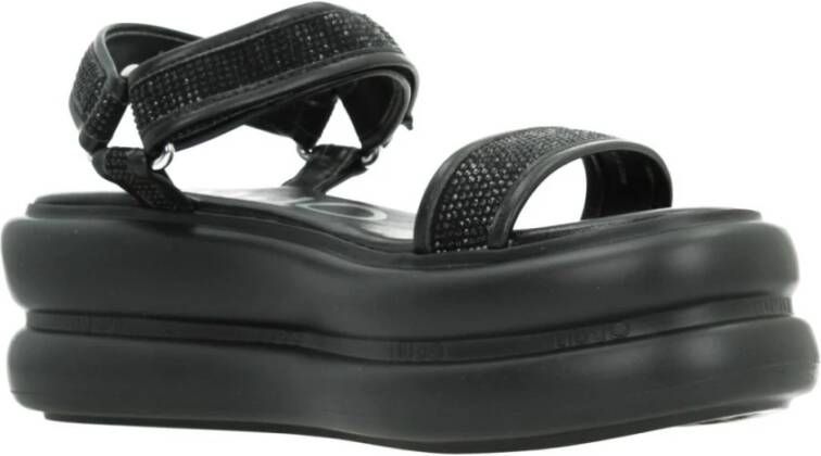 Liu Jo Stijlvolle platte sandalen voor de zomer Black Dames