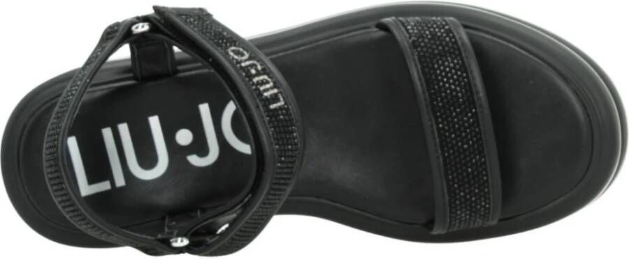 Liu Jo Stijlvolle platte sandalen voor de zomer Black Dames