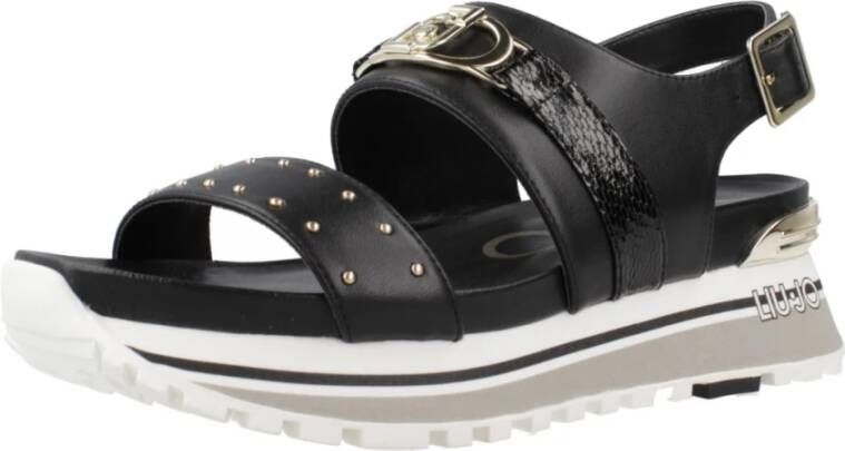 Liu Jo Flat Sandals Black Dames