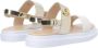 Liu Jo Metallic Strap Sandalen met Ronde Neus Beige Dames - Thumbnail 3