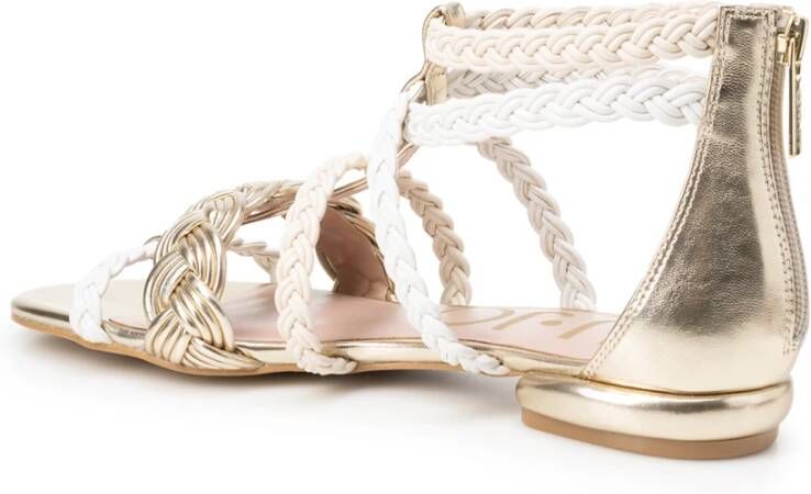 Liu Jo Pinaforemetal Platte Sandalen Geel Dames