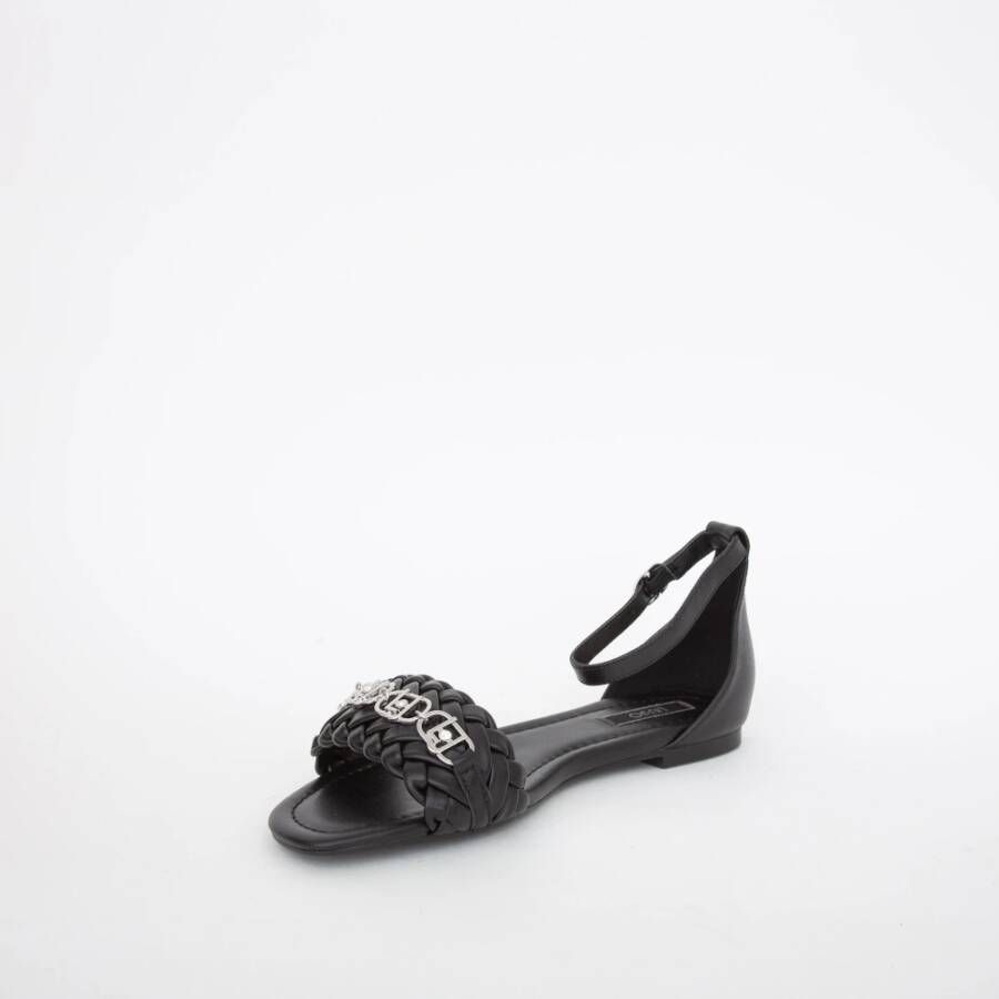 Liu Jo Zwarte Platte Sandalen Zwart Dames