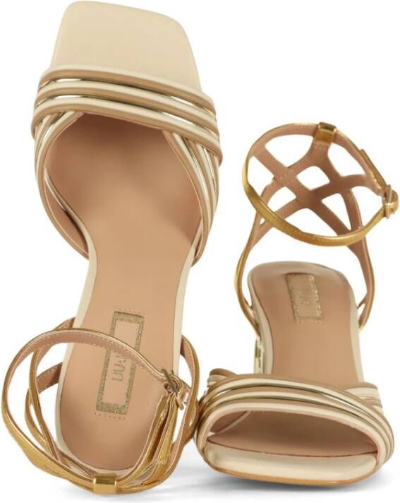 Liu Jo Gelamineerde eco-leren sandalen Yellow Dames