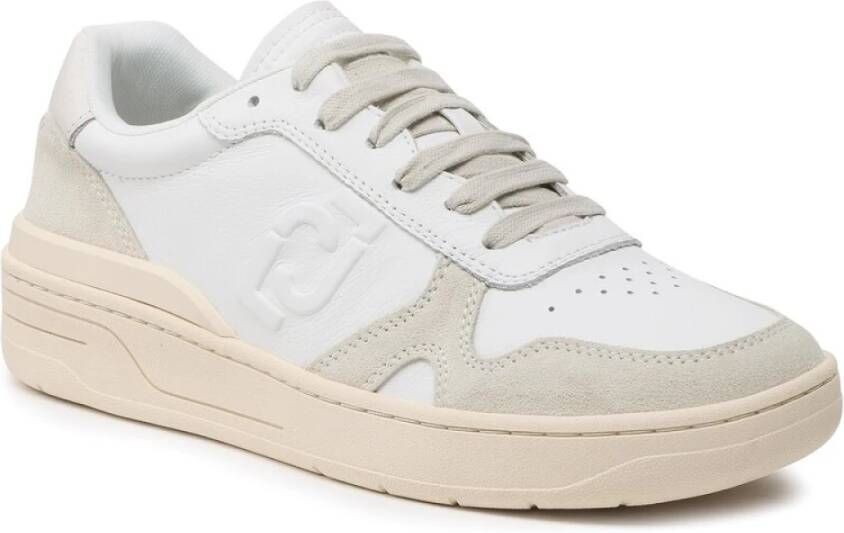 Liu Jo Heren Walker 01 Leren Suede Sneakers Wit Heren