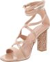 Liu Jo Verhoog Stijl met Hoge Hak Sandalen Beige Dames - Thumbnail 9