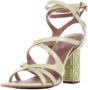 Liu Jo Platte Sandaal Logo Hakbanden Green Dames - Thumbnail 7