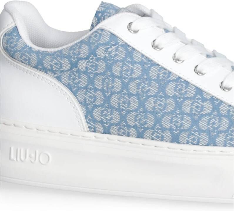 Liu Jo High Sole Sneakers Monogram Jacquard Denim