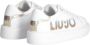 Liu Jo Witte Leren Sneaker met Pailletten Logo White Dames - Thumbnail 8