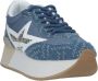 Liu Jo Denim Sneakers met Glitterdetail Blue Dames - Thumbnail 13
