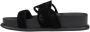 Liu Jo Zwarte Leren Band Slide Slippers Black Dames - Thumbnail 3