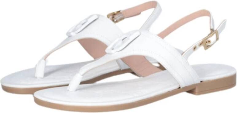 Liu Jo Leren Flip-Flop Sandaal voor Vrouwen White Dames