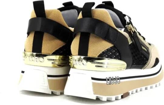 Liu Jo Maxi Wonder 72 Sneaker Zwart Goud Beige Multicolor Dames