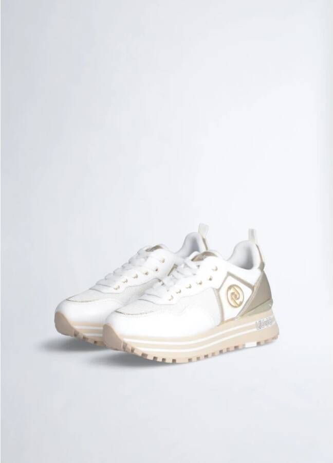 Liu Jo Maxi Wonder Sneaker Wit Goud White Dames