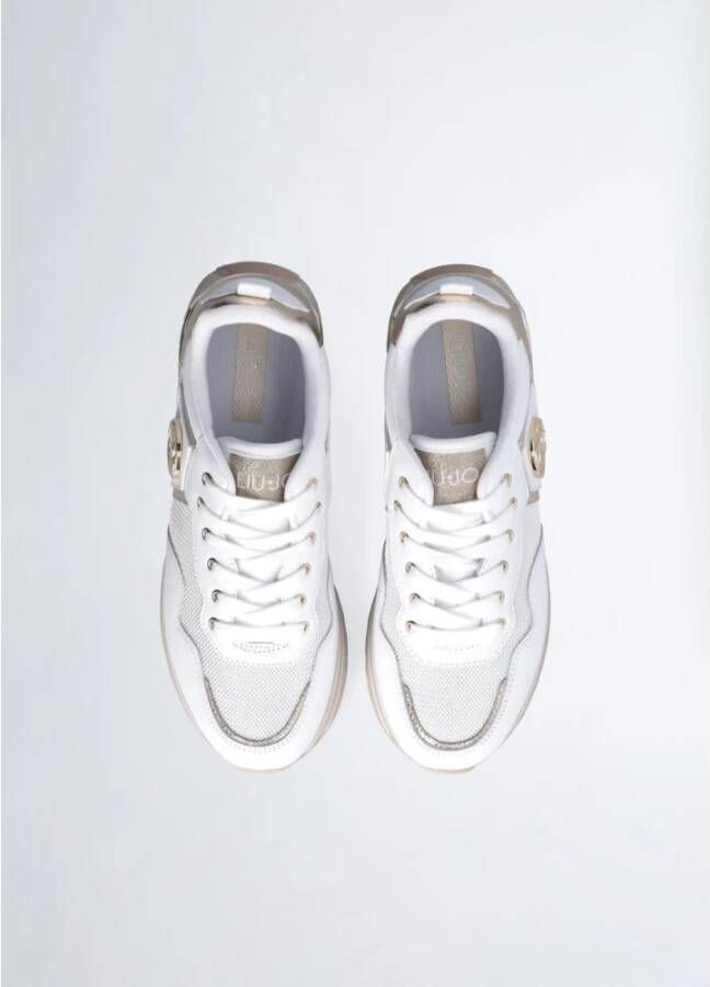 Liu Jo Maxi Wonder Sneaker Wit Goud White Dames