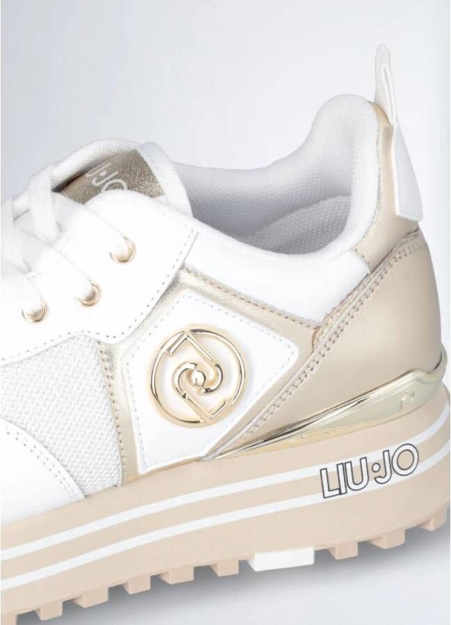 Liu Jo Maxi Wonder Sneaker Wit Goud White Dames