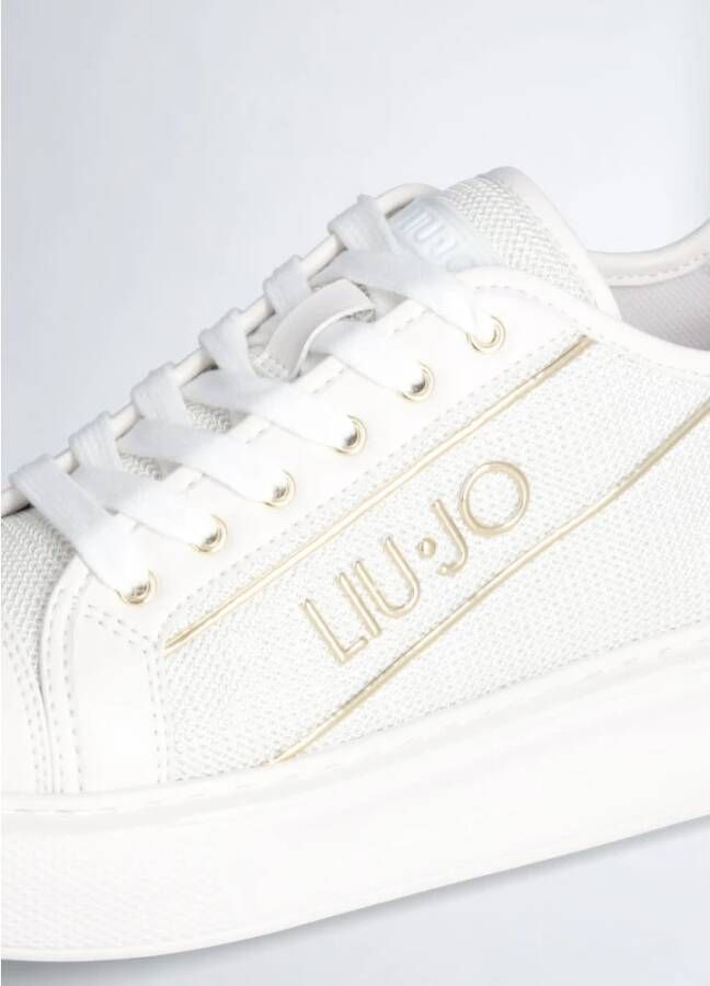 Liu Jo Mesh Calf Leather Sneaker Off White Heren