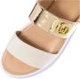 Liu Jo Metallic Strap Sandalen met Ronde Neus Beige Dames - Thumbnail 4