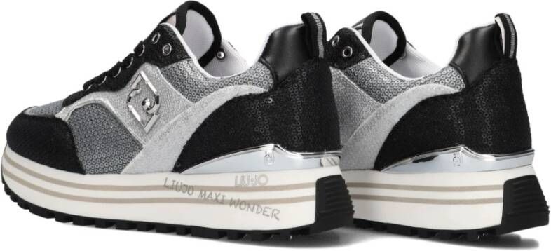 Liu Jo Paillet Lage Top Sneakers Maxi Wonder Black Dames