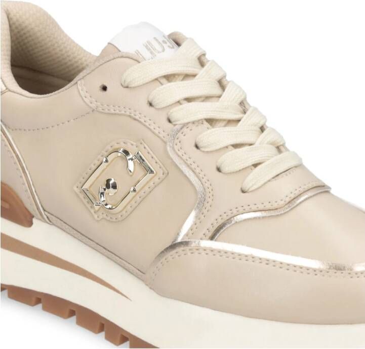 Liu Jo Platform leren sneakers met contrastinzetten