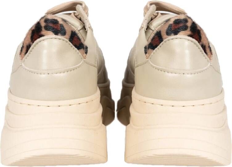 Liu Jo Platform Sneakers met Faux Fur Detail Beige Dames