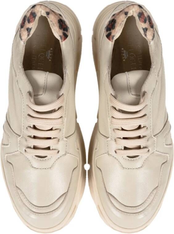 Liu Jo Platform Sneakers met Faux Fur Detail Beige Dames
