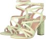 Liu Jo Platte Sandaal Logo Hakbanden Green Dames - Thumbnail 9