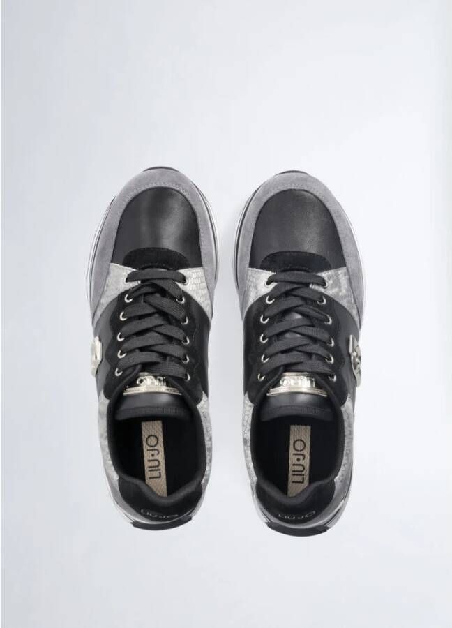 Liu Jo Python Calf Leather Maxi Sneaker Grijs Heren