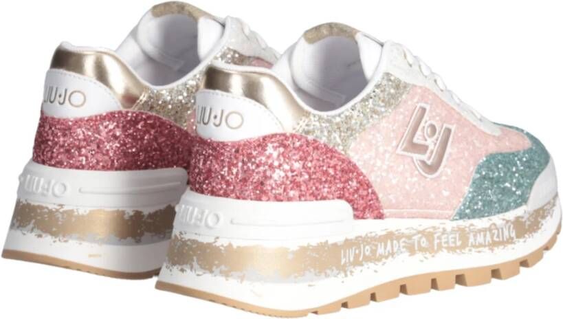 Liu Jo Roze Glitter Platte Sneakers Multicolor Dames