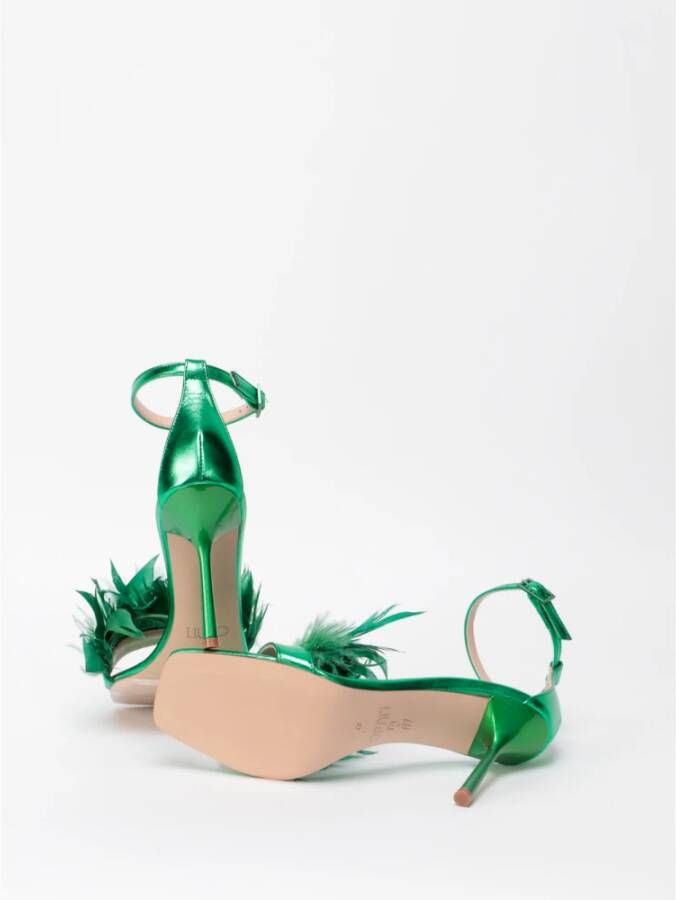 Liu Jo Hoge hak sandalen met veerdetail Groen Dames