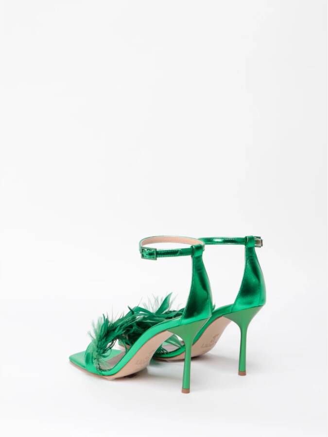 Liu Jo Hoge hak sandalen met veerdetail Groen Dames