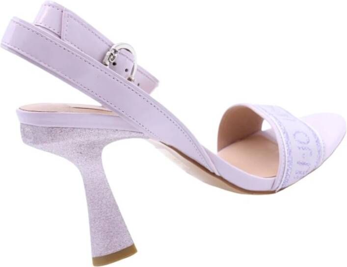 Liu Jo Hoge hak sandalen met jacquard-logo Paars Dames