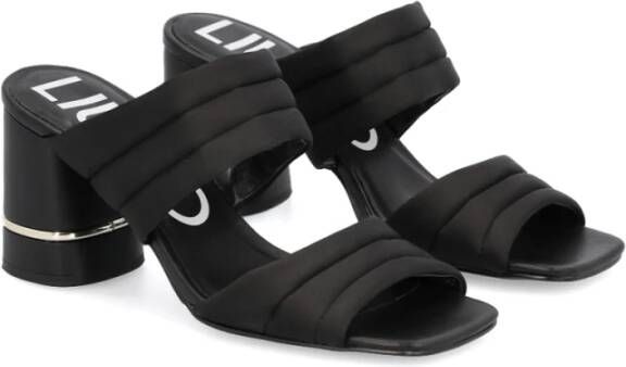 Liu Jo Glamour Satijnen Hoge Hak Sandalen Zwart Dames