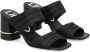 Liu Jo Glamour Satijnen Hoge Hak Sandalen Zwart Dames - Thumbnail 2