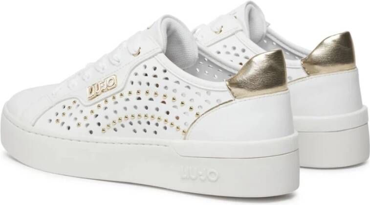 Liu Jo Witte Leren Sneaker met Verwijderbare Binnenzool White Dames - Foto 9