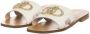Liu Jo Pinaforemetal Sliders voor Dames Wit Dames - Thumbnail 5