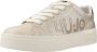 Liu Jo Sportieve Leren Sneakers met Metalen Details Beige Dames - Thumbnail 8