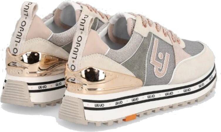 Liu Jo Glitter Maxi Sneakers Beige Dames