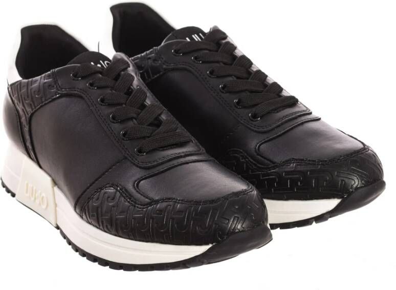 Liu Jo Originele Design Sneakers met Platte Veters Black Dames