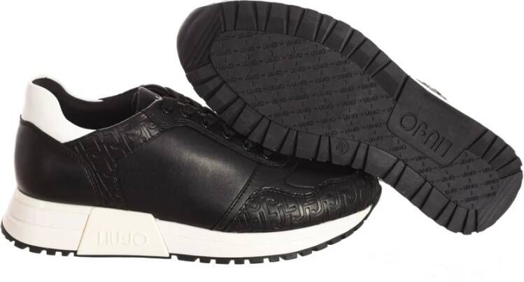 Liu Jo Originele Design Sneakers met Platte Veters Black Dames