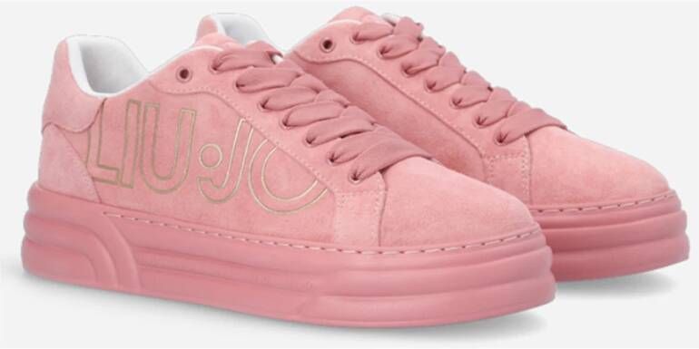 Liu Jo Suede Platform Sneakers Roze Dames