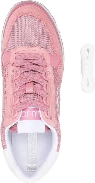 Liu Jo Roze Logo-Patch Mesh-Panel Trainers Roze Dames