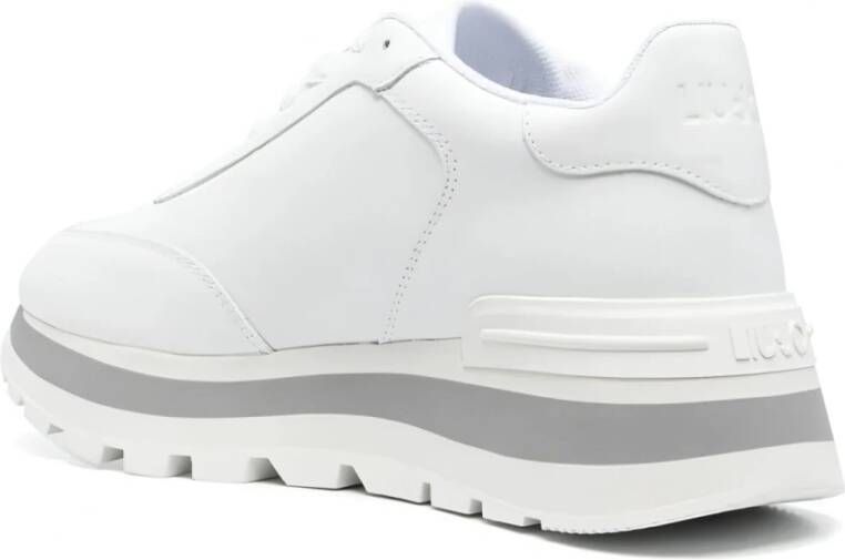 Liu Jo Witte Leren Sneakers Wit Dames