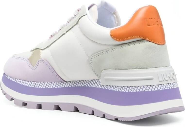 Liu Jo Multicolor Leren Sneakers voor Vrouwen Wit Dames