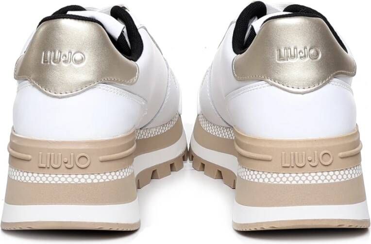 Liu Jo Wit en Goud Leren Sneakers Wit Dames