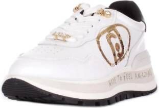 Liu Jo Glitter Leren Sneakers Wit Dames