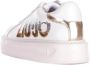 Liu Jo Witte Leren Sneaker met Pailletten Logo White Dames - Thumbnail 3