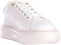 Liu Jo Witte Leren Sneaker met Pailletten Logo White Dames - Thumbnail 6