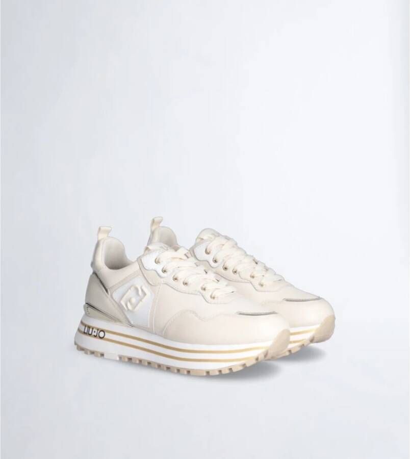 Liu Jo Maxi Wonder 01 Sneaker Milk Gold Wit Heren