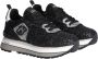 Liu Jo Glitter Platform Sneakers voor modebewuste vrouwen Black Dames - Thumbnail 11