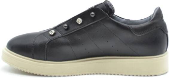 Liu Jo Beige Diagonaal Gestreepte Sneakers Zwart Dames